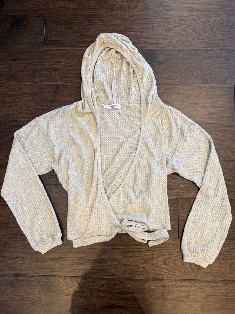 Project Social Waffle-Knit Wrap Style Hoodie Size XS - C53-042